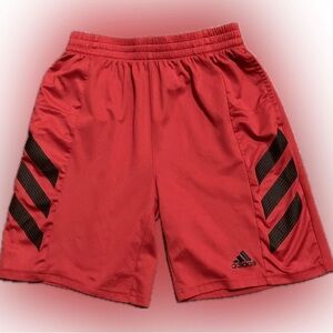 Adidas Aeroready Boys Athletic Shorts Red Black Stripes Size XXL 18/20